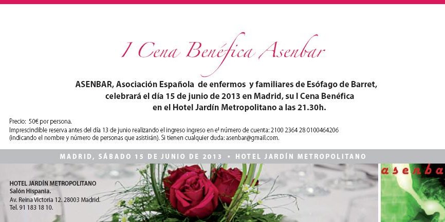 I Cena Benéfica Asenbar