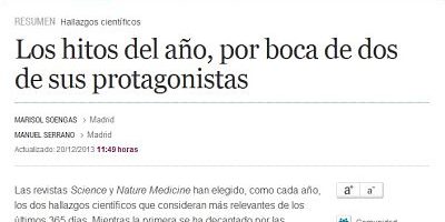 Noticia: Hitos científicos 2013