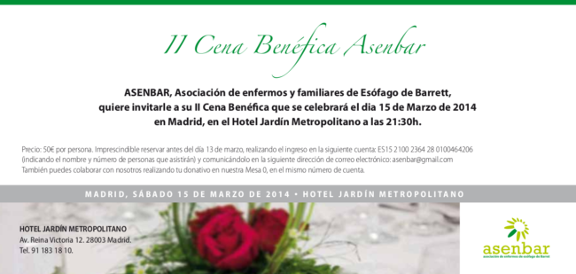 II Cena Benéfica Asenbar