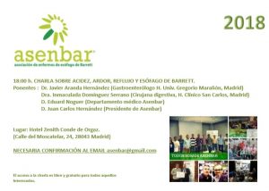 Charla sobre Acidez, Ardor, Reflujo y Esófago de Barrett