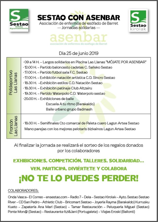 Jornada Solidaria de Asenbar junto con Sestao